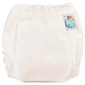 Exclusive Factory Seconds - Sandy's Fitted Diaper - Newborn / Natural Cotton - Texela