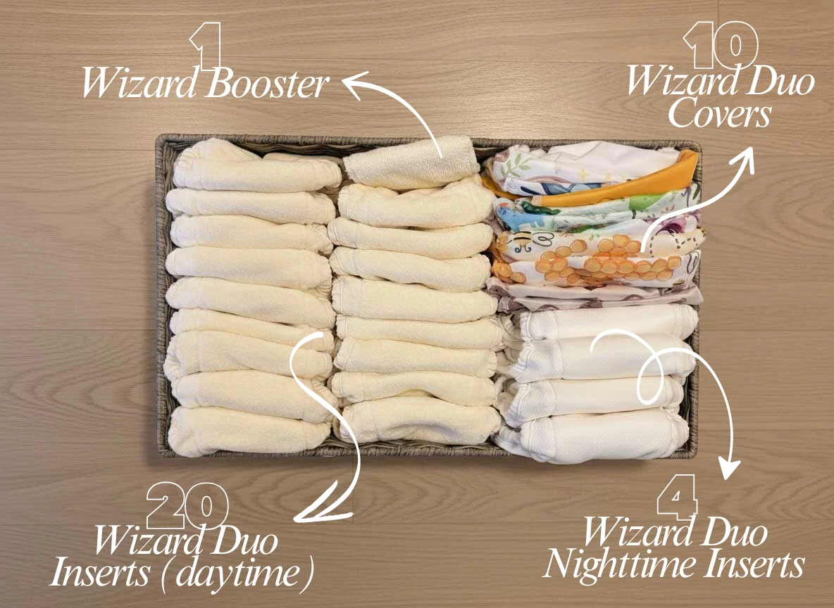Wizard Duo Full-time Diaper Package - XLarge 35-45 lbs / Stay Dry - Texela