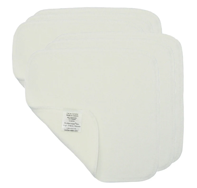 Cloth Baby Wipes - Natural Unbleached Cotton / 6 Wipe Package - Texela