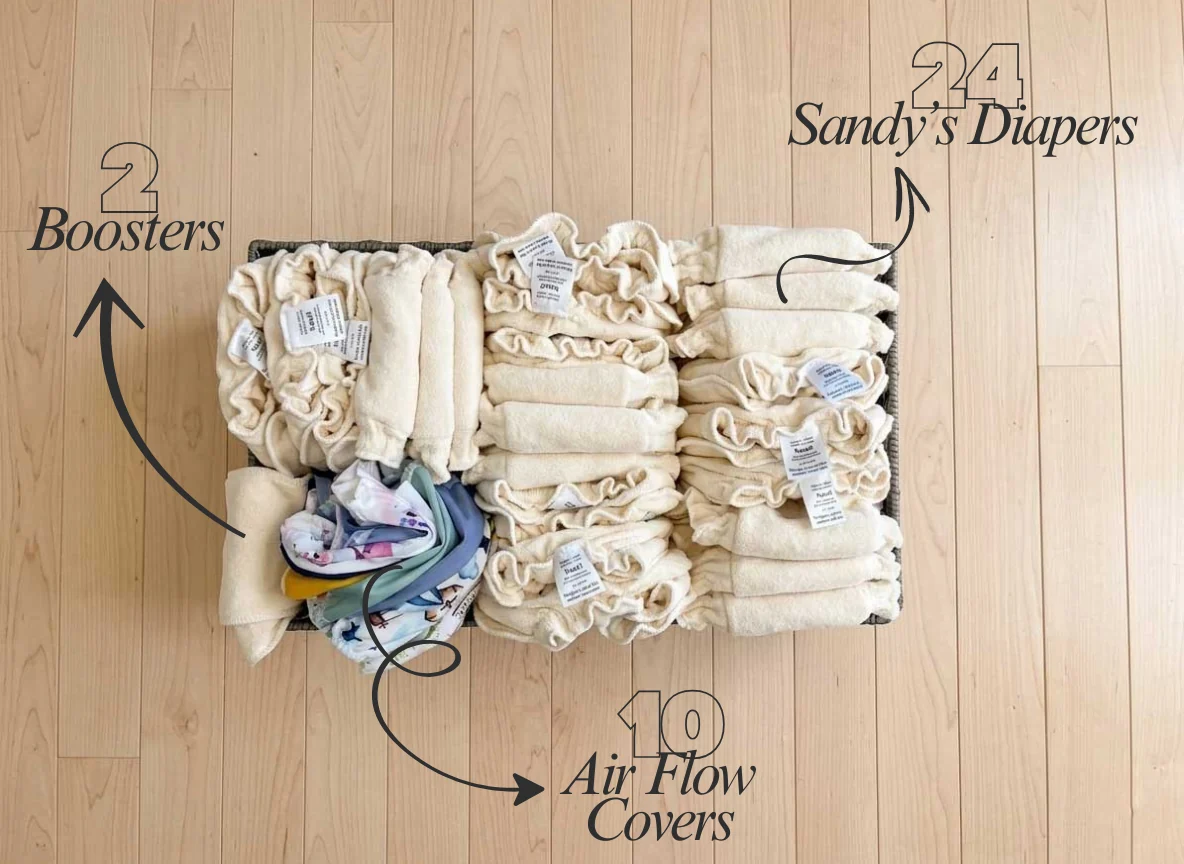 Trending Sandy's™ Full-Time Package - Newborn (6-12 lbs) / Stay Dry on Cotton - Texela